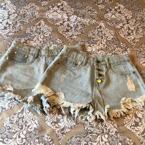 Juniors Jeans Short Shorts.